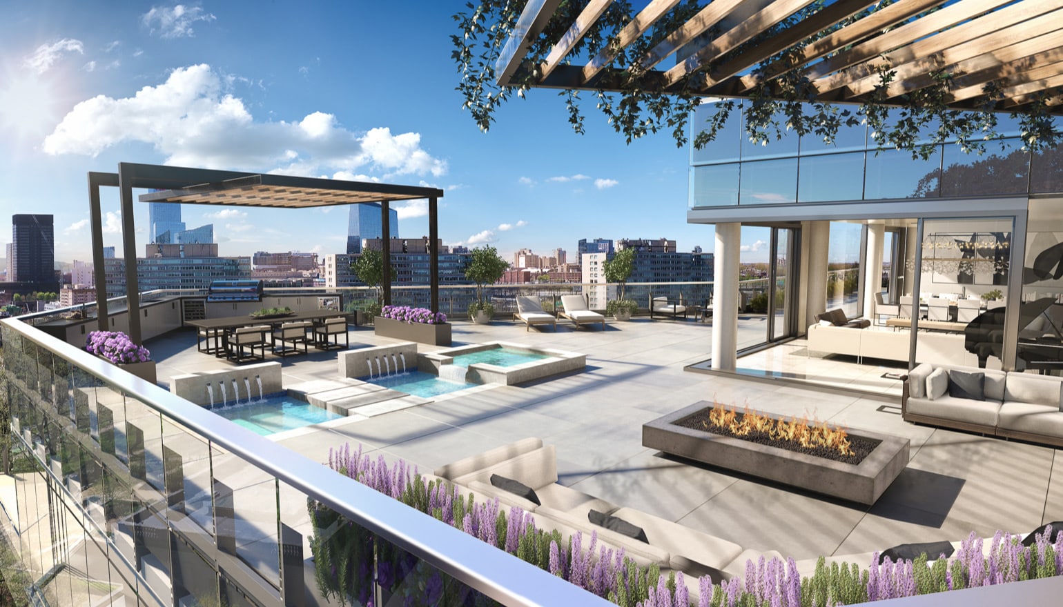 Outdoor Space at ultra luxury condo 2100 Hamilton in Philly